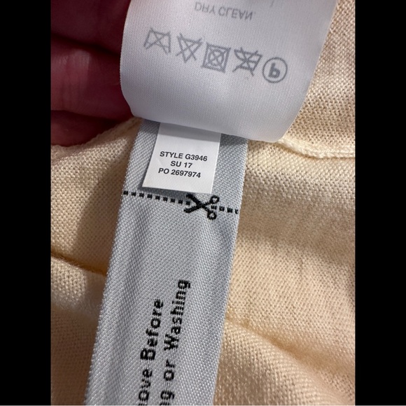 New J.CREW 100% Merino Wool Ruffle Tulle Front Sweater Ivory Cream Knit Workwear - Picture 11 of 12